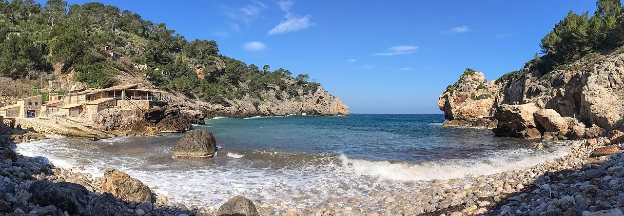 Cala Deià coastline in Mallorca